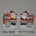 Candelabro de cerámica de tealight en santa claus / muñeco de nieve para la venta al por mayor